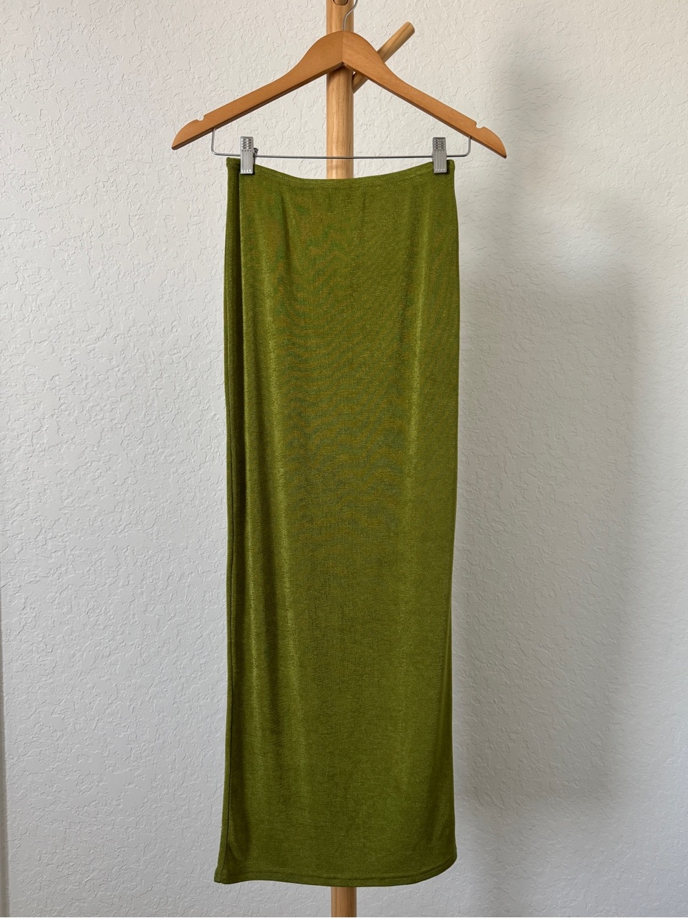 Commense Olive Green Maxi Skirt